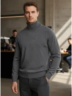 Pánský světle šedý rolák FashionStreet WX2359