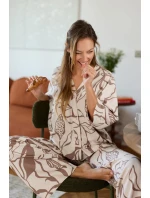 Mefemi Luna pyžamo PX63 7/8 S-2XL pruhované