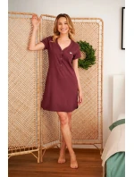 Dámská těhotenská košile 4115 wine - Doctornap Dámská těhotenská košile 4115 wine - Doctornap