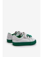 Dětské Tenisky Boty S Prstíkem Bílo-Zelené Pennyn Dětské Tenisky Boty S Prstíkem Bílo-Zelené Pennyn