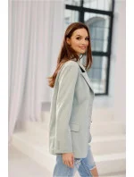 Dámské sako ZAK0016 sv.tyrkys - Roco Fashion