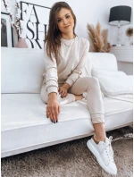 MILIAN dámská tepláková souprava světle béžová FashionStreet AY0819