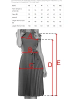 LILA - Tmavě modré dámské plisované šaty s krátkými rukávy 311-12