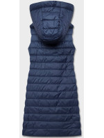 Tmavě modrá oboustranná vesta s kapucí (16M9066-215)