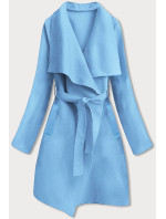 Blankytný minimalistický dámský kabát (747ART)