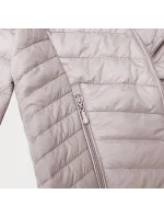 Lehká dámská bunda ve špinavě růžové barvě s odepínací kapucí J Style (16M9230-51)