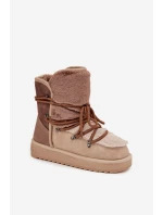 Dámské sněhule s kožíškem DFranklin DFSH370012 Béžové