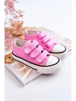 Dětské tenisky na suchý zip růžove Bernie