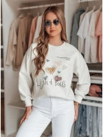 Dámská oversize mikina se srdíčky PINKNOTE šedá FashionStreet BY1501