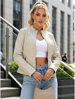 FashionStreet šedá dámská kožená bunda TY5659