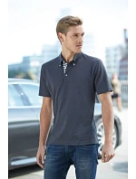 Daiber JN 964 Pánské piqué polo button-down 02.0964 black/black white Daiber JN 964 Pánské piqué polo button-down 02.0964 black/black white