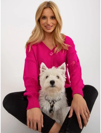 Dámský kardigan LC SW 8042.08X fuchsiová - FPrice Dámský kardigan LC SW 8042.08X fuchsiová - FPrice