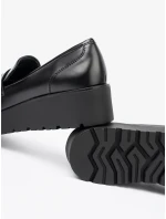 Trendy  mokasíny dámské černé platforma