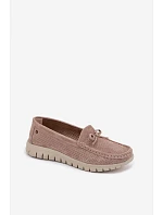 Dámské Mokasíny Z Přírodního Semiše S Mašlí Vinceza Béžové
