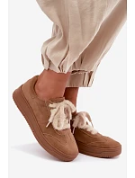 Semišové tenisky s kožíškovým šněrováním Kobbo 79655 Camel Semišové tenisky s kožíškovým šněrováním Kobbo 79655 Camel