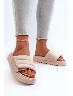 Dámské Žabky Na Platformě Big Star NN274773 Beige