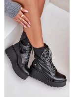 Kožené Botky Worker Na Platformě A Klínu Maciejka 06676-01 Černé Kožené Botky Worker Na Platformě A Klínu Maciejka 06676-01 Černé