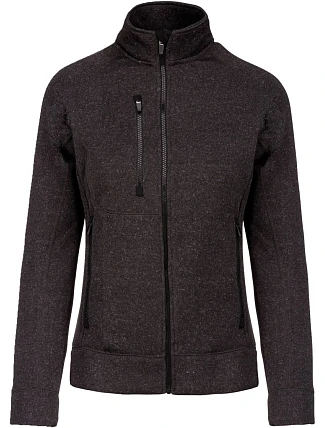 Kariban K 9107 Dámská melanžová pletená fleecová bunda 20.9107 dark grey melange Kariban K 9107 Dámská melanžová pletená fleecová bunda 20.9107 dark grey melange