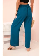 Kalhoty s širokým nohavicím mořská Kalhoty s širokým nohavicím mořská