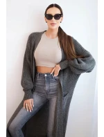 Dlouhý kardigan svetr cappuccino