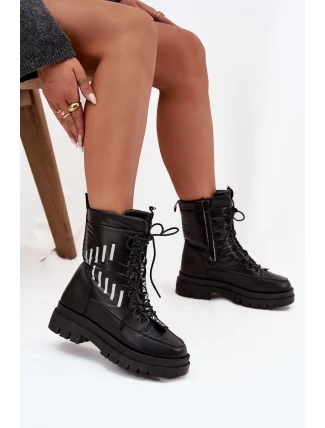 Dámské šněrovací sněhule Vinceza – černé Dámské šněrovací sněhule Vinceza – černé