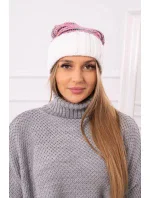Dámská čepice Feba K330 ecru+violet