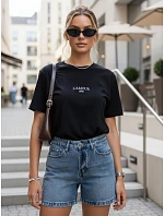Dámské tričko oversize s výšivkou PARISSTEN černá FashionStreet RY2885