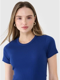 Dámské žebrované tričko 4F 4FWSS25TTSHF1968-30S