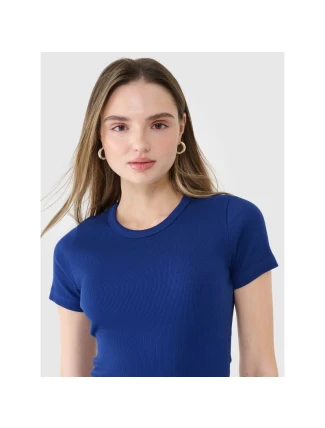 Dámské žebrované tričko 4F 4FWSS25TTSHF1968-30S