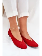 Klasické Baletky Z Eko Semiše Červené Osallin