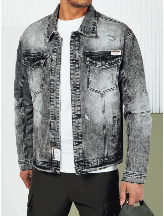 Pánská džínová bunda černá FashionStreet TX4689