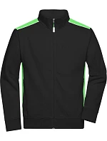 Daiber JN 870 Pánská pracovní mikina - Color 02.0870 black/lime green