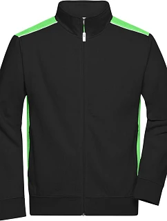 Daiber JN 870 Pánská pracovní mikina - Color 02.0870 black/lime green