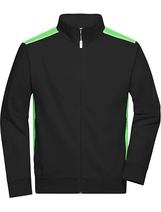 Daiber JN 870 Pánská pracovní mikina - Color 02.0870 black/lime green