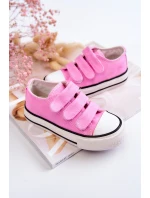 Dětské tenisky na suchý zip růžove Bernie