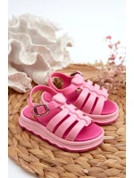 Voňavé Dětské Sandálky Na Suchý Zip ZAXY NN385018 Růžové Voňavé Dětské Sandálky Na Suchý Zip ZAXY NN385018 Růžové