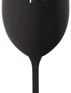 VÍNOPIČKA - černá sklenice na víno 350 ml