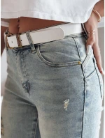 Dámské úzké džínové kalhoty s páskem ICONON modré FashionStreet UY2465