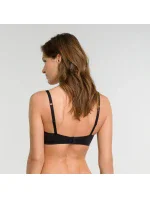 Dámská vyztužená podprsenka bez kostic DIM WIREFREE TRIANGLE PADDED BRA - DIM - černá