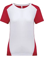 Kariban ProAct PA 4015 Dámské kontrastní sportovní tričko 20.4015 white/red