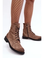 Pohodlné semišové zateplené boty světle hnědé Lemar Revin