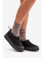 Dámské Sněhule Na Platformě S Nízkým Svrškem Černé Izamine