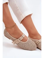 Baletky S Pletením A Pásky Béžové Partheda