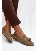 Dámské mokasíny ploché s třásněmi Zelené Marilisse