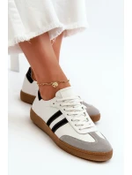 Dámské kožené nízké tenisky Zazoo bílé