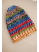 Čepice s fleecem Krystyna K207 neonově zelená+žlutá