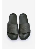 Lehké Pěnové Sandály Mužské Big Star MM174324 Tmavě Zelené