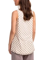 Pohodlné dvoudílné dámské pyžamo 14301 - Vanilka/puntíky Pohodlné dvoudílné dámské pyžamo 14301 - Vanilka/puntíky