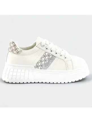 Bílé tenisky sneakers s vysokou podrážkou (AD-576) Bílé tenisky sneakers s vysokou podrážkou (AD-576)