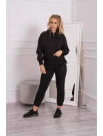 Zateplený set roláku a kapuce černý